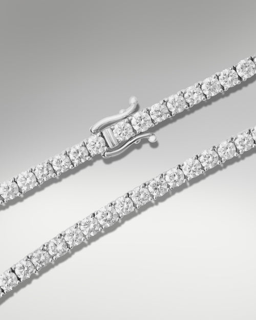10k White Gold Diamond Tennis Necklace at Lucid Diamond Co.