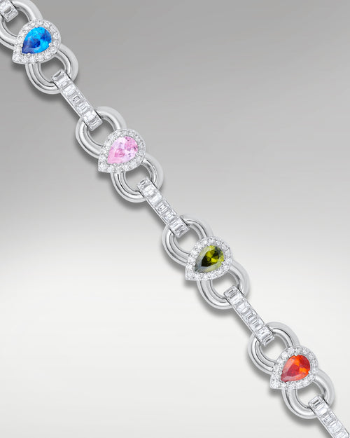 Custom White Gold Infinity Link Diamond Bracelet | Lucid Diamond Co Dallas, TX