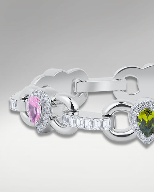 Custom White Gold Infinity Link Diamond Bracelet | Lucid Diamond Co Dallas, TX