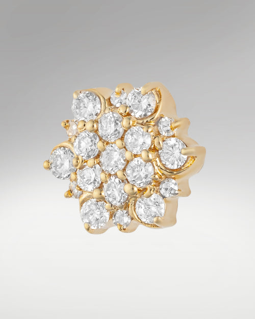 10kt Yellow Gold Floral Diamond Studs at Lucid Diamond Co | Fine Jewelry in Dallas