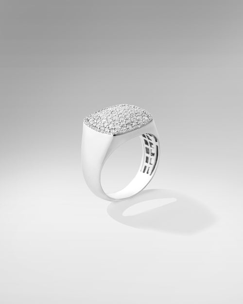 14k White Gold Diamond Ring at Lucid Diamond Co.