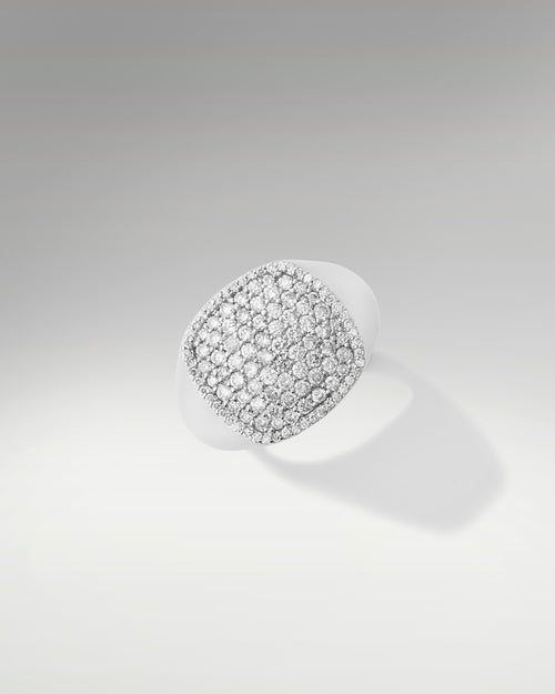 14k White Gold Diamond Ring at Lucid Diamond Co.