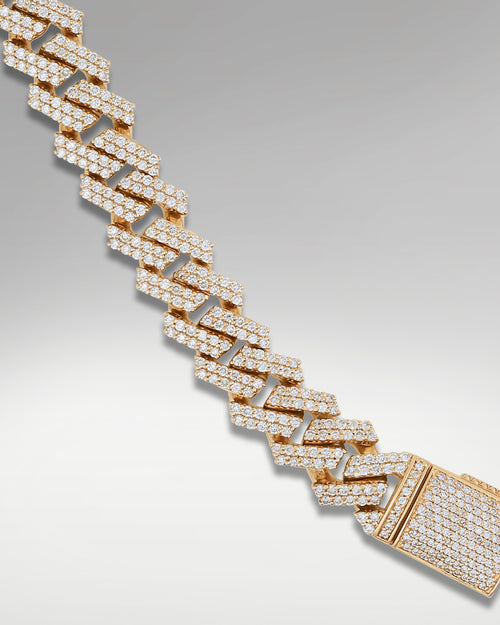 14k Yellow Gold Straight Edge Cuban Bracelet | Lucid Diamond Co DFW Texas