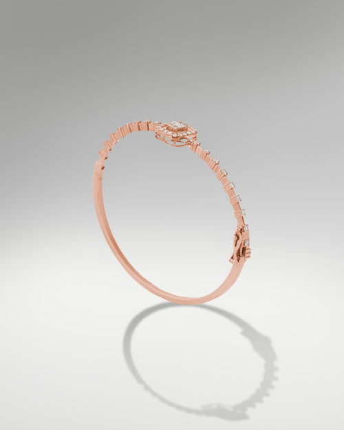 18k Rose Gold Women's Fancy Diamond Bangle at Lucid Diamond Co. in Dallas