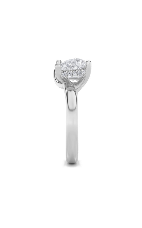 3CTW Emerald Shaped Lab Grown Diamond (F/VS) Toi et Moi Engagement Ring in 14K Gold