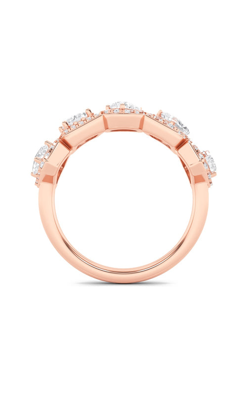 1.5CTW Mix Shaped Lab Grown Diamond (F/VS) Five Stone Ring in 14K Gold