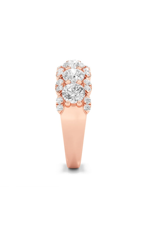 2CTW Round Shaped Lab Grown Diamond (F/VS) Multi Stone Band Ring in 14K Gold