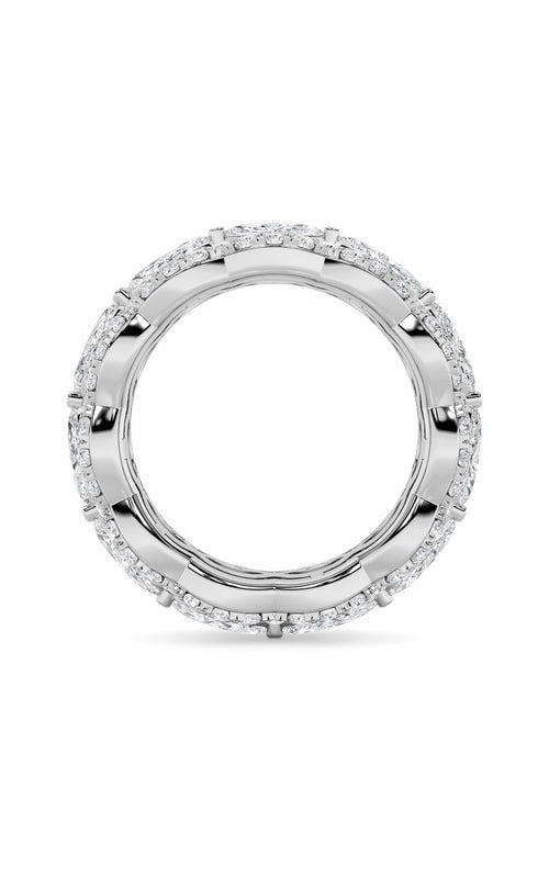 4CTW Marquise Shaped Lab Grown Diamond (F/VVS) Eternity Band Ring in 14K Gold