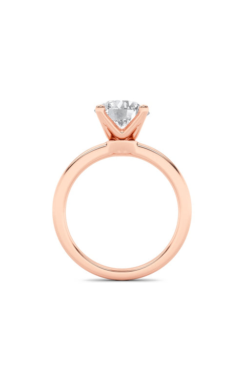 2CTW Round Shaped Lab Grown Diamond (F/VS) Classic Solitaire Engagement Ring in 14K Gold