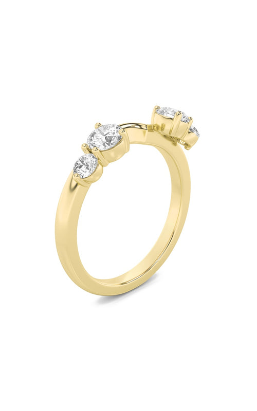 0.75CTW Round Shaped Lab Grown Diamond (F/VS) Fashion Wrap Ring in 14K Gold