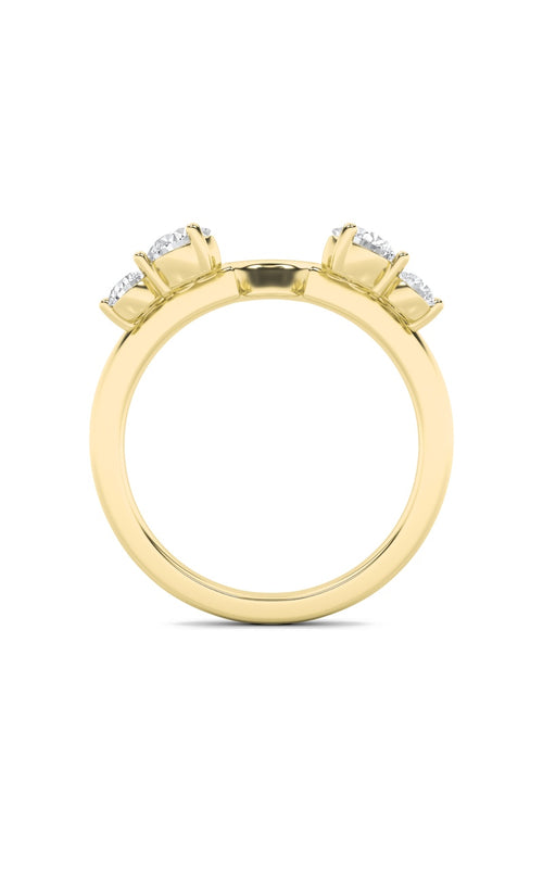 0.75CTW Round Shaped Lab Grown Diamond (F/VS) Fashion Wrap Ring in 14K Gold