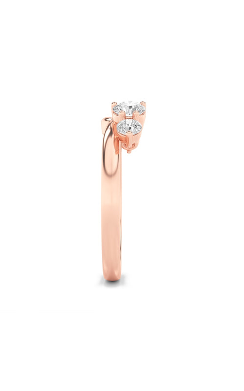 0.75CTW Round Shaped Lab Grown Diamond (F/VS) Fashion Wrap Ring in 14K Gold
