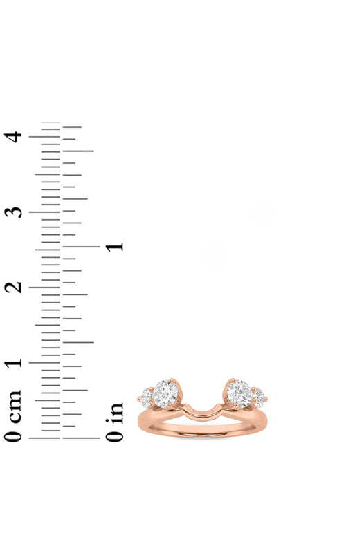 0.75CTW Round Shaped Lab Grown Diamond (F/VS) Fashion Wrap Ring in 14K Gold