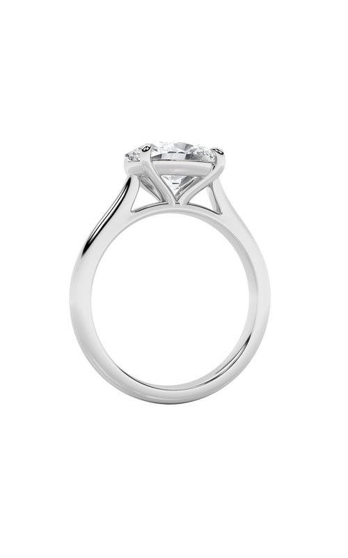 2CTW Oval Shaped Lab Grown Diamond (F/VS) East West Accented Ring in 14K Gold