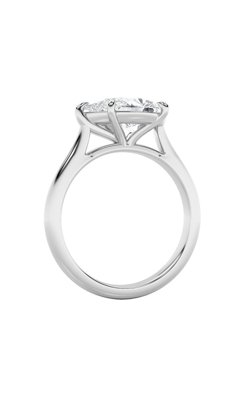 2CTW Pear Shaped Lab Grown Diamond (F/VS) East West Accented Ring in 14K Gold
