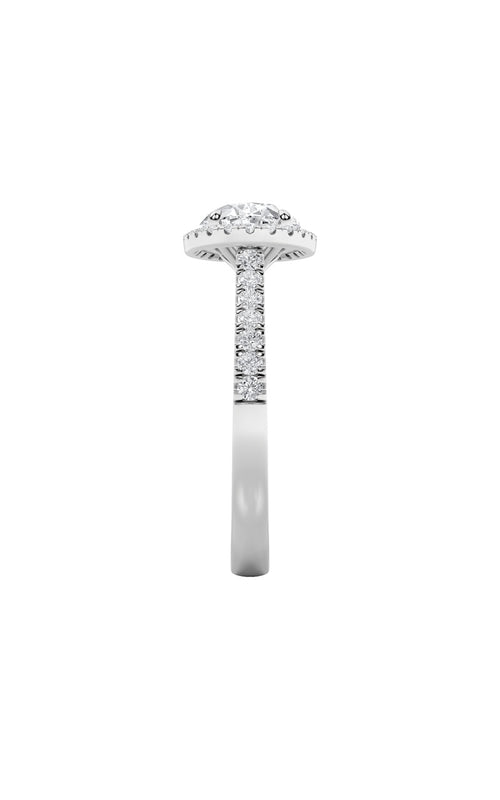 2CTW Oval Shaped Lab Grown Diamond (F/VS) East West Accented Solitaire Ring in 14K Gold