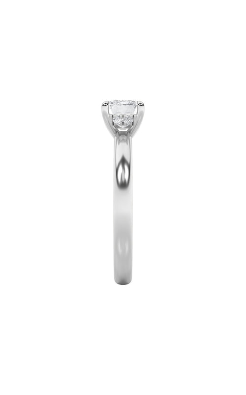 1.5CTW Emerald Shaped Lab Grown Diamond (F/VS) East West Solitaire Ring in 14K Gold
