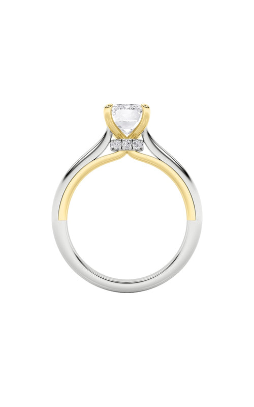 2CTW Emerald Shaped Lab Grown Diamond (F/VS) Solitaire Engagement Ring in 14K Gold