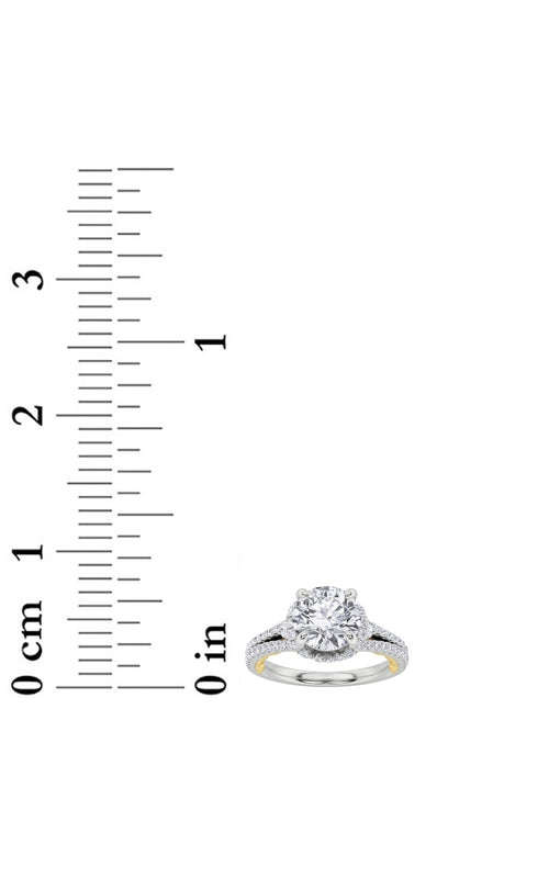 2CTW Round Shaped Lab Grown Diamond (F/VS) Solitaire Engagement Ring in 14K Gold