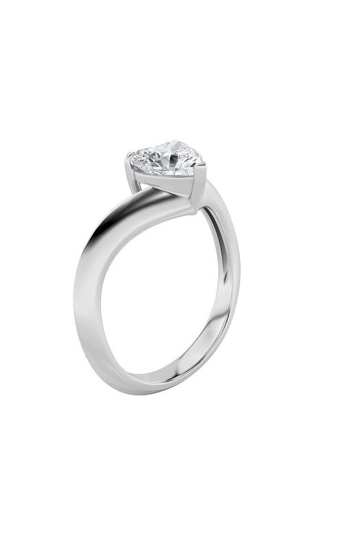 1CTW Heart Shaped Lab Grown Diamond (F/VS) Heart Shaped Ring in 14K Gold