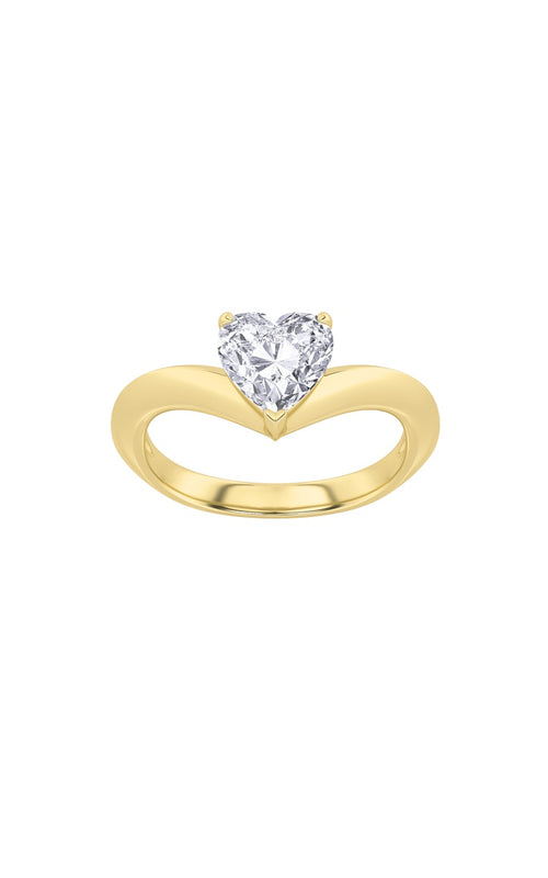 1CTW Heart Shaped Lab Grown Diamond (F/VS) Heart Shaped Ring in 14K Gold