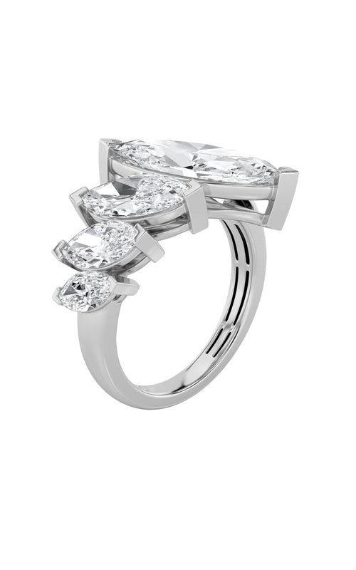 2.5CTW Marquise Shaped Lab Grown Diamond (G/VS) Four Stone Fashion Ring in 14K Gold