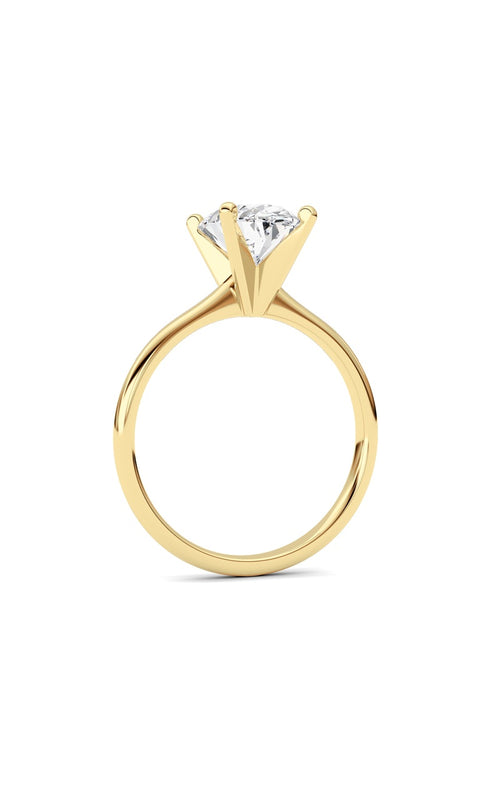 1CTW Oval Shaped Lab Grown Diamond Classic Solitaire Ring in 14K Gold (F/VS)