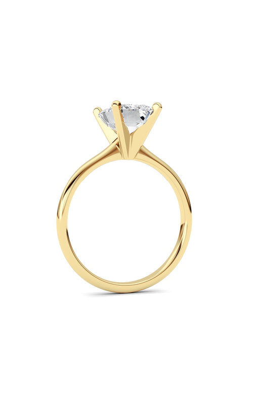 2CTW Radiant Shaped Lab Grown Diamond Classic Solitaire Ring in 14K Gold (F/VS)