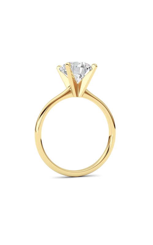 1CTW Round Shaped Lab Grown Diamond Classic Solitaire Ring in 14K Gold (F/VS)
