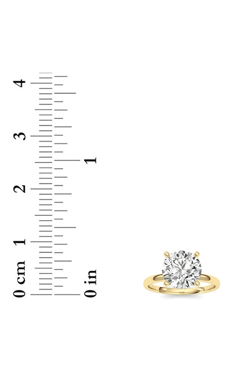 1CTW Round Shaped Lab Grown Diamond Classic Solitaire Ring in 14K Gold (F/VS)