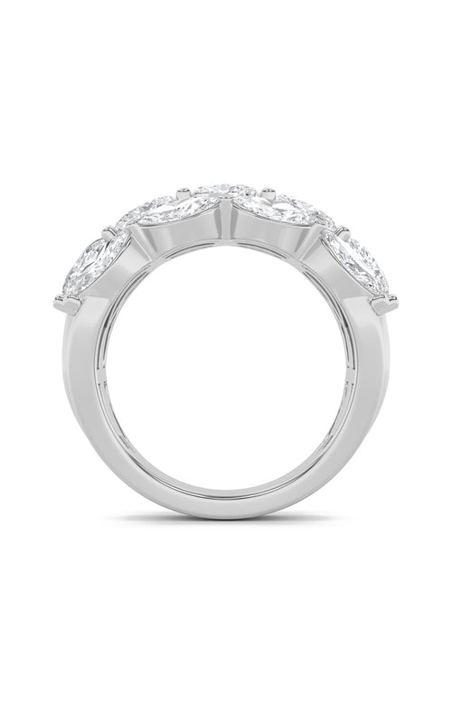 3CTW Oval Shaped Lab Grown Diamond (F/VS) Multi Stone Band Ring in 14K Gold