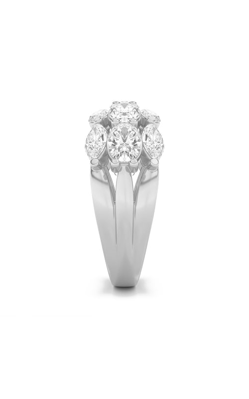3CTW Oval Shaped Lab Grown Diamond (F/VS) Multi Stone Band Ring in 14K Gold