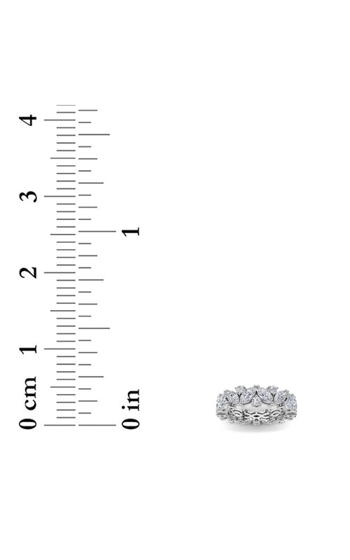 3CTW Marquise Shaped Lab Grown Diamond (G/VS) Eternity Band Ring in 14K Gold