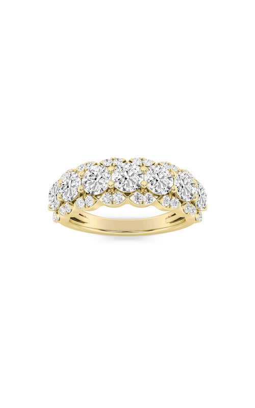 2CTW Round Shaped Lab Grown Diamond (F/VS) Multi Stone Band Ring in 14K Gold