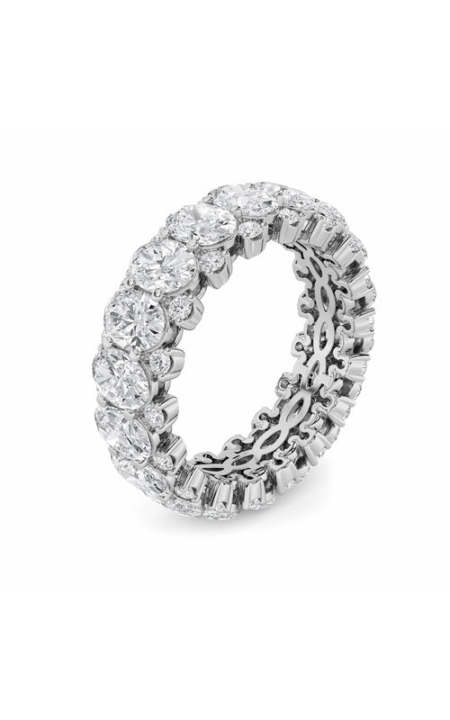 6CTW Oval Shaped Lab Grown Diamond (F/VS) Eternity Band Ring in 14K Gold