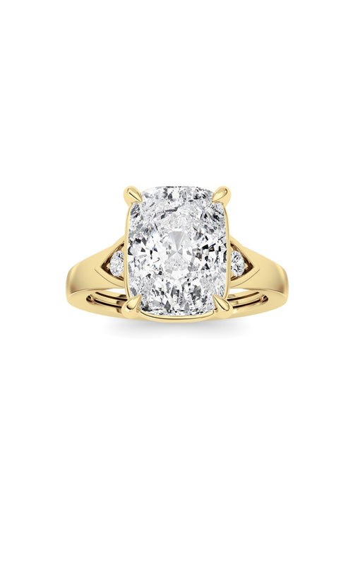 3.25CTW ELongated Cushion Lab Grown Diamond (F/VS )Ring in 14K Gold