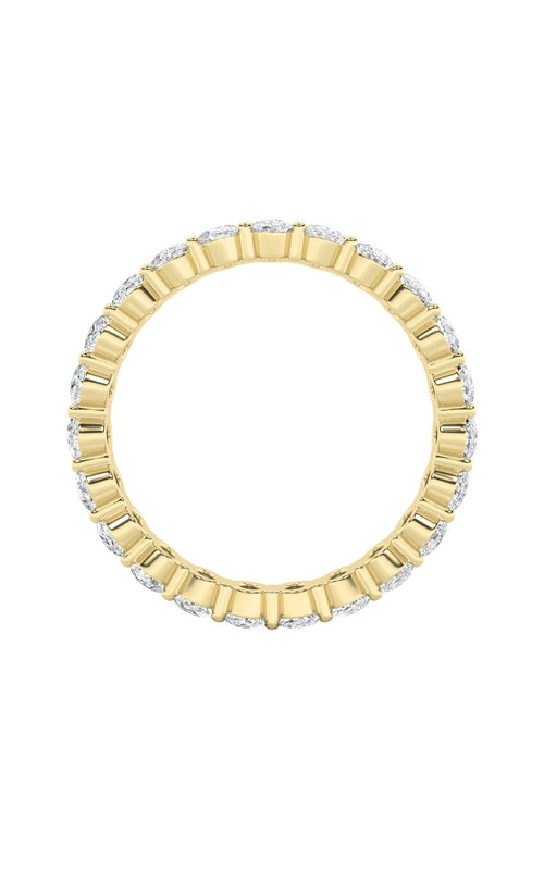 2.85CTW Oval Shaped Lab Grown Diamond Split Prong Eternity Ring in 14K Gold (F/VS)