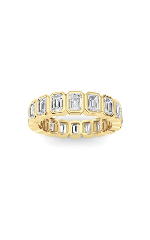 2.2CTW Emerald Shaped Lab Grown Diamond (F/VS) Eternity Band Ring in 14K Gold