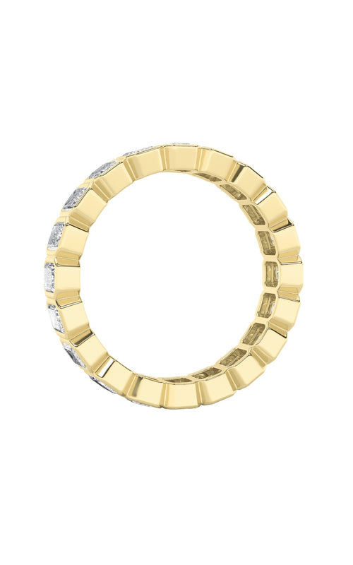 2.5CTW Emerald Shaped Lab Grown Diamond (F/VS) Eternity Band Ring in 14K Gold