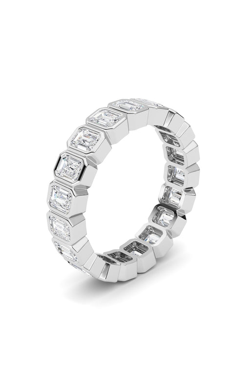 2.75CTW Emerald Shaped Lab Grown Diamond (F/VS) Eternity Band Ring in 14K Gold