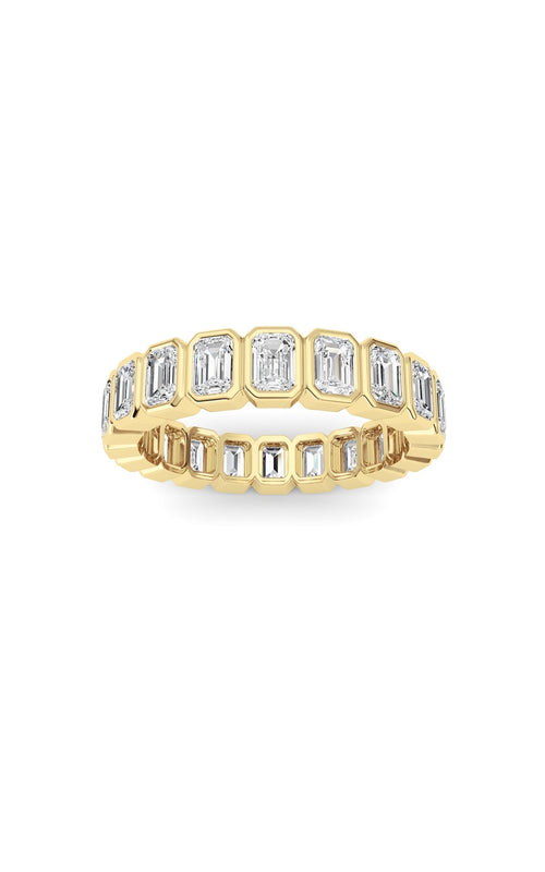 3.00CTW Emerald Shaped Lab Grown Diamond (F/VS) Eternity Band Ring in 14K Gold