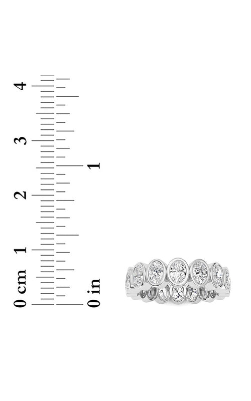 2.4CTW Oval Shaped Lab Grown Diamond (F/VS) Eternity Band Ring in 14K Gold