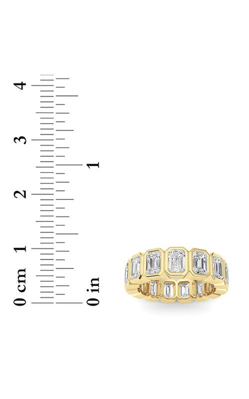 3.75CTW Emerald Shaped Lab Grown Diamond (F/VS) Eternity Band Ring in 14K Gold
