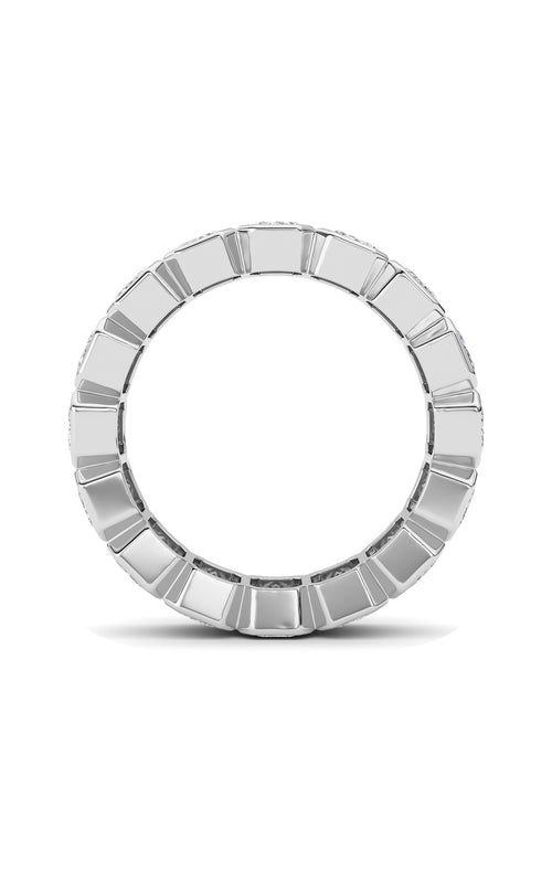4CTW Emerald Shaped Lab Grown Diamond (F/VS) Eternity Band Ring in 14K Gold