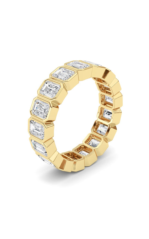 4.25CTW Emerald Shaped Lab Grown Diamond (F/VS) Eternity Band Ring in 14K Gold