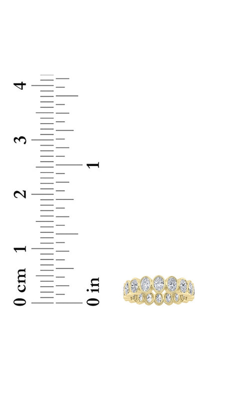 3.75CTW Oval Shaped Lab Grown Diamond (F/VS) Eternity Band Ring in 14K Gold