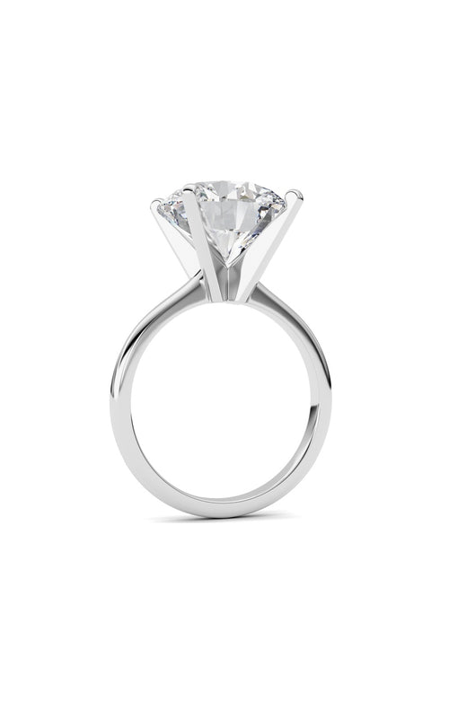 5CTW Round Shaped Lab Grown Diamond Classic Solitaire Ring in 14K Gold (F/VS)
