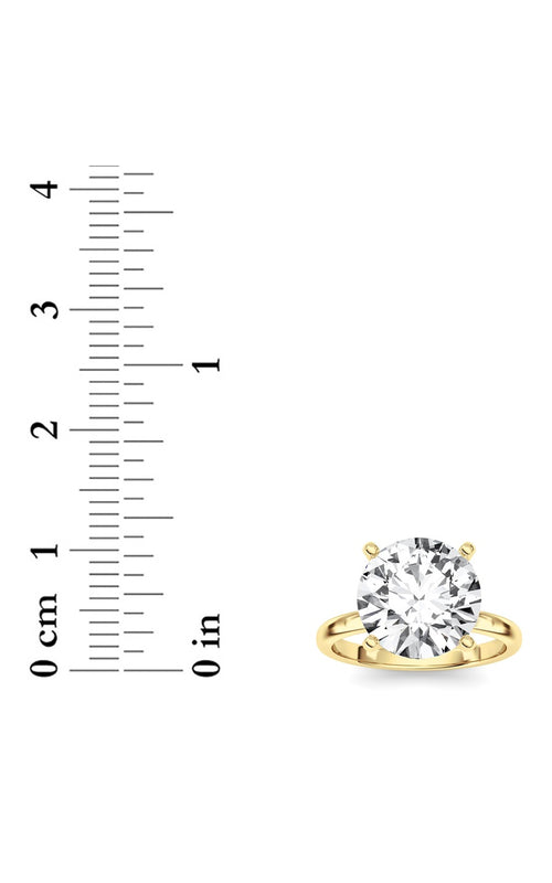 5CTW Round Shaped Lab Grown Diamond Classic Solitaire Ring in 14K Gold (F/VS)