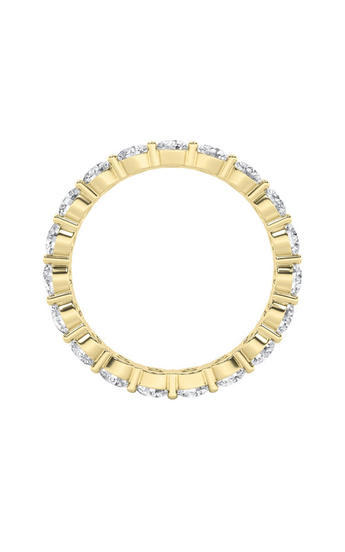 2.7CTW Round Shaped Lab Grown Diamond Split Prong Eternity Ring in 14K Gold (F/VS)