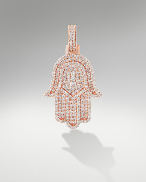 14k Rose Gold Hamsa Pendant